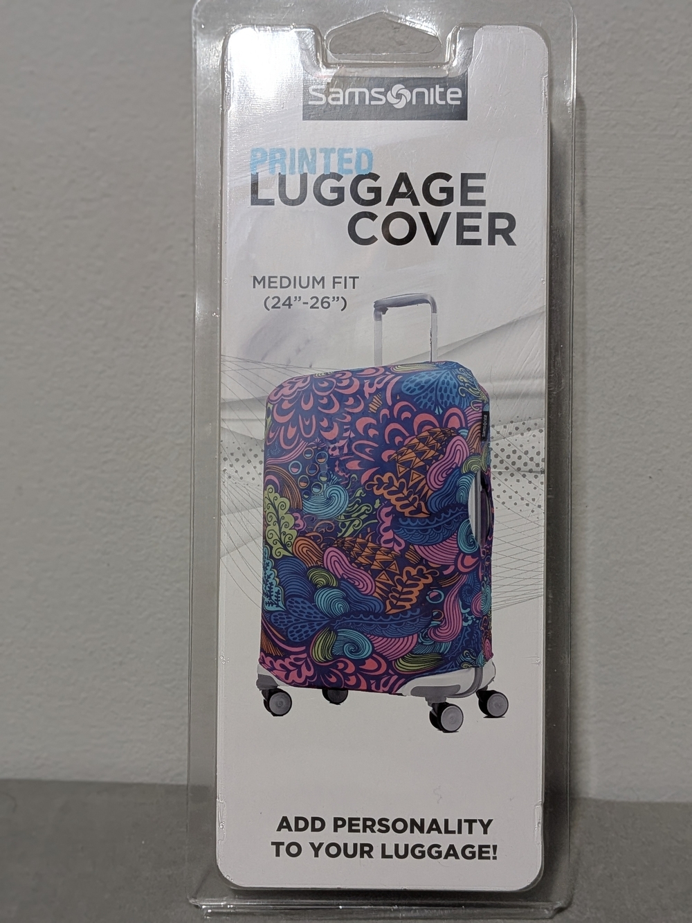 Samsonite Printed Luggage Cover in Multicolor Swirl Print
